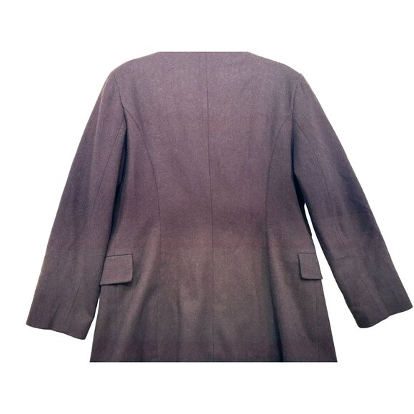 Braebrook Womens Wool Blend Zip-Up Coat Size 14 Brown Made In Russia - Picture 8 of 9